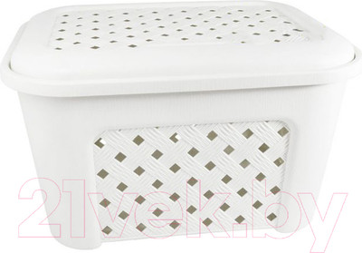 Корзина для белья Эльфпласт Виола EP348 (25л, белый)