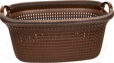 Корзина для белья Эльфпласт Paola EP427 (30л, коричневый)