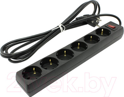 Сетевой фильтр ExeGate SP-6-3B (6 розеток, 3м, черный)