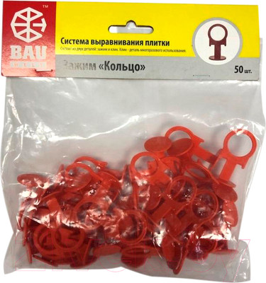 Клипсы для выравнивания плитки Bauwelt Кольцо 1.4 мм / 01601-101050 (50шт)