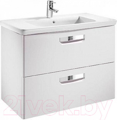 Тумба с умывальником Roca The Gap 60 / A327472000 + ZRU9302879 (белый глянец)