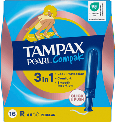 Тампоны гигиенические Tampax Compak Pearl Regular (16шт)