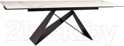 Обеденный стол Signal Westin III Ceramic 160 (белый/черный матовый)