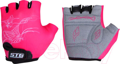 Велоперчатки STG Х61898-С (S, розовый)