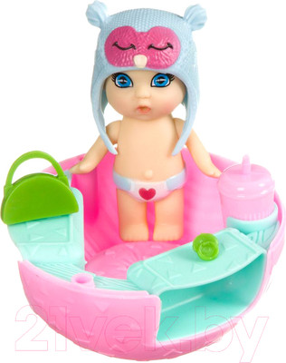 Кукла с аксессуарами Bondibon OLY в шапочке-ушанке с животным / ВВ3890