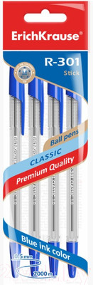 Набор шариковых ручек Erich Krause R-301 / 22032 (4шт)