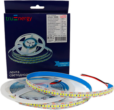 Светодиодная лента Truenergy 12V-240D 19.2W/m 4000K IP20 / 16007 (5м)