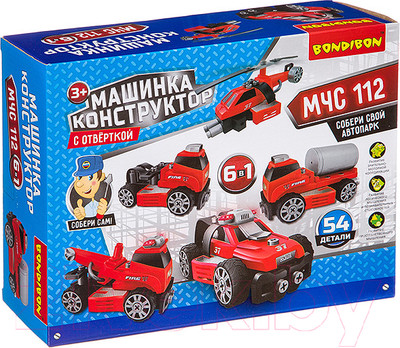 Конструктор Bondibon МЧС / ВВ3388 (красный)
