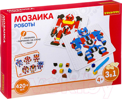 Развивающая игрушка Bondibon Мозаика. Роботы / ВВ3030
