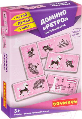 Развивающая игра Bondibon Домино Ретро / ВВ3908