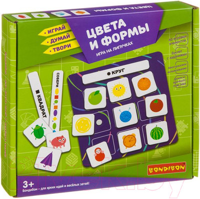 Развивающая игрушка Bondibon Игры на липучках. Цвета и формы / ВВ3961
