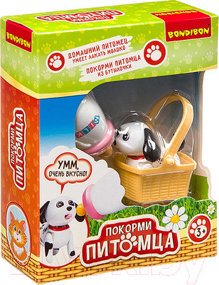 Игровой набор Bondibon Собачка с бутылочкой и корзинкой / ВВ3396