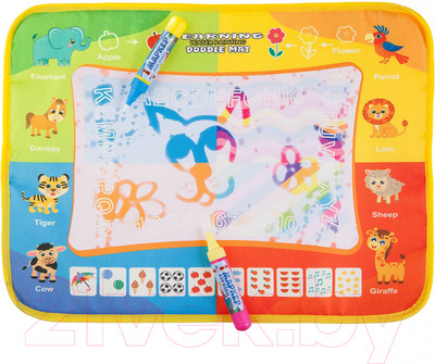 Плакат-раскраска Bondibon Водная раскраска-коврик. Веселый Счет/ ВВ3097