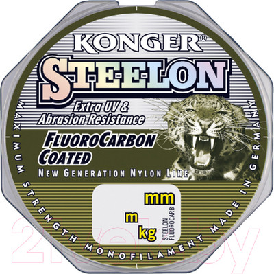 Леска монофильная Konger Steelon Fluorocarbon 0.25мм 30м / 220030025