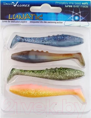 Мягкая приманка Dragon Lunatic / CHE-LN30-MIX4 (4шт)