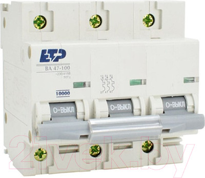 Выключатель автоматический ETP ВА 47-100 3P 63А (C) 10kA / 11558