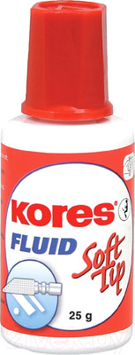 Корректор для текста Kores Fluid Soft Tip / 66461.03 (25гр)