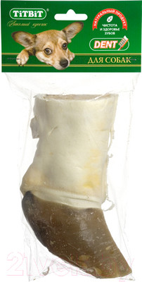 Лакомство для собак TiTBiT Нога говяжья резаная / 1907