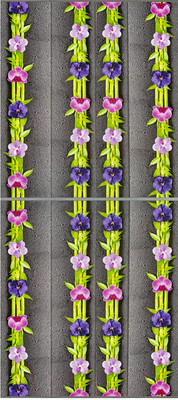 Экран-дверка Comfort Alumin Group Орхидея 83x200