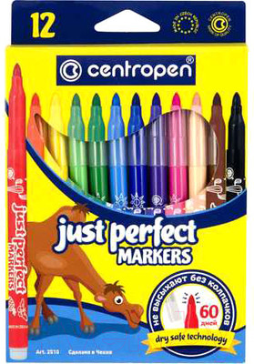 Фломастеры Centropen Just Perfect / 2510 1201 (12шт)