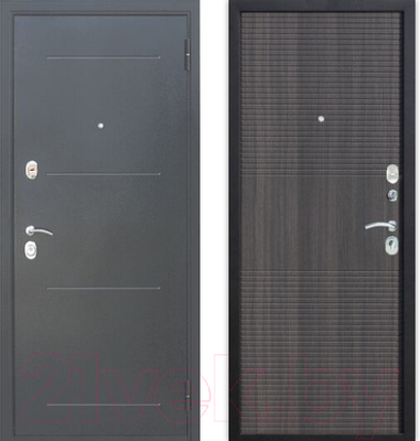 Входная дверь Гарда Муар 10мм Венге тобакко (86x205, правая)