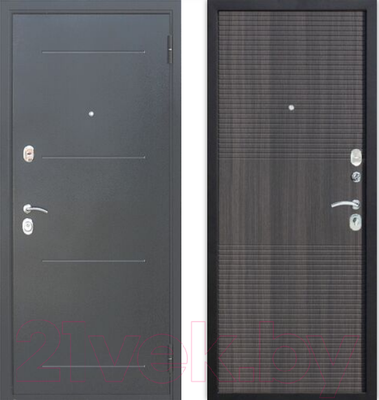 Входная дверь Гарда Муар 10мм Венге тобакко (96x205, правая)