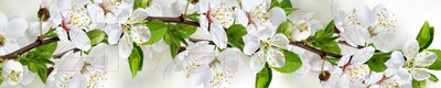 Скиналь Оптион Цветы. Ветка Яблони 38 (стекло, 2800x600x3)