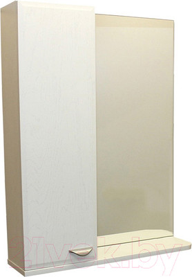 Шкаф с зеркалом для ванной СанитаМебель Лотос 101.600 (левый)