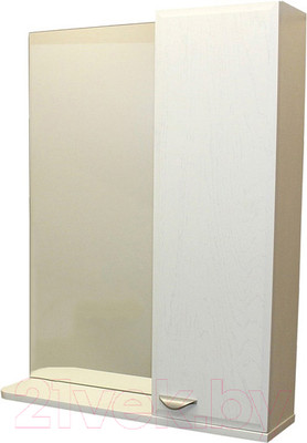 Шкаф с зеркалом для ванной СанитаМебель Лотос 101.600 (правый)