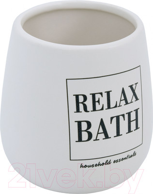 Стакан для зубной щетки и пасты Bisk Grama 05599 (белый)