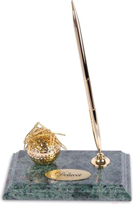 Подставка настольная Delucci Мрамор / 00001 (зеленый)