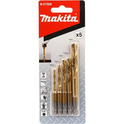 Набор сверл Makita B-57308 (5шт)