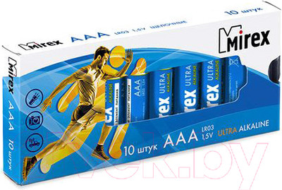 Комплект батареек Mirex R03 (AAA) / LR03-M10 (10шт)