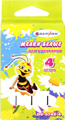 Набор мела канцелярского Darvish DV-5742-4 (белый)