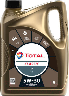 Моторное масло Total Classic 9 C2 5W30 / 213856 (5л)