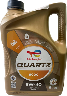 Моторное масло Total Quartz 9000 5W40 / 213678 / 148650 (5л)