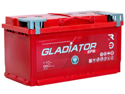 Автомобильный аккумулятор Gladiator EFB R+ (110 А/ч)