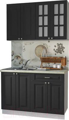 Кухонный гарнитур Интерлиния Мила Деко 1.2 А (пепел/опал светлый)