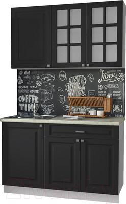 Кухонный гарнитур Интерлиния Мила Деко 1.3 А (пепел/опал светлый)