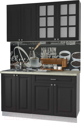 Кухонный гарнитур Интерлиния Мила Деко 1.4 А (пепел/опал светлый)