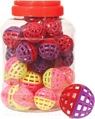 Набор игрушек для кошек Triol Мяч-погремушка 3856 / 22181015 (40шт)