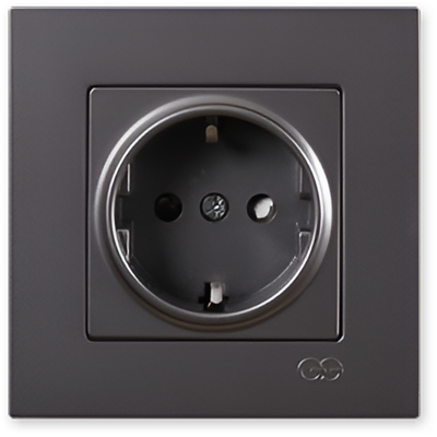 Розетка Gunsan Eqona 01401700-152115 (дымка)