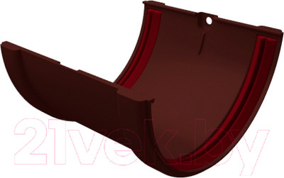 Соединитель желобов Grand Line Стандарт ПВХ (шоколадный)