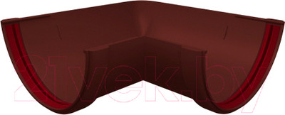 Угол желоба Grand Line Стандарт ПВХ 90 градусов универсальный (шоколадный)