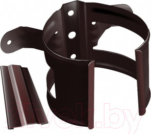 Хомут водосточной трубы Grand Line Металлический на дерево (шоколадный)