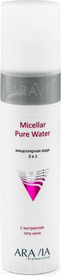 Мицеллярная вода Aravia Professional Micellar Pure Water 3в1 с экстрактом готу кола (250мл)