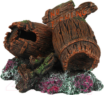 Декорация для аквариума Aqua Della Две бочки No fishing / 234/449035