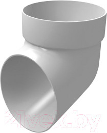 Колено трубы водосточной Grand Line Стандарт ПВХ сливное (белый)