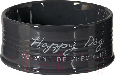 Миска для животных Duvo Plus Happy Dog / 11714/DV (черный)