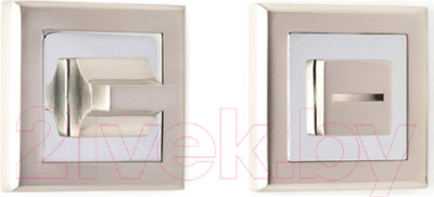 Фиксатор дверной защелки VELA WC-Quadro (матовый никель/хром)